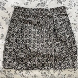 gray patterned skirt